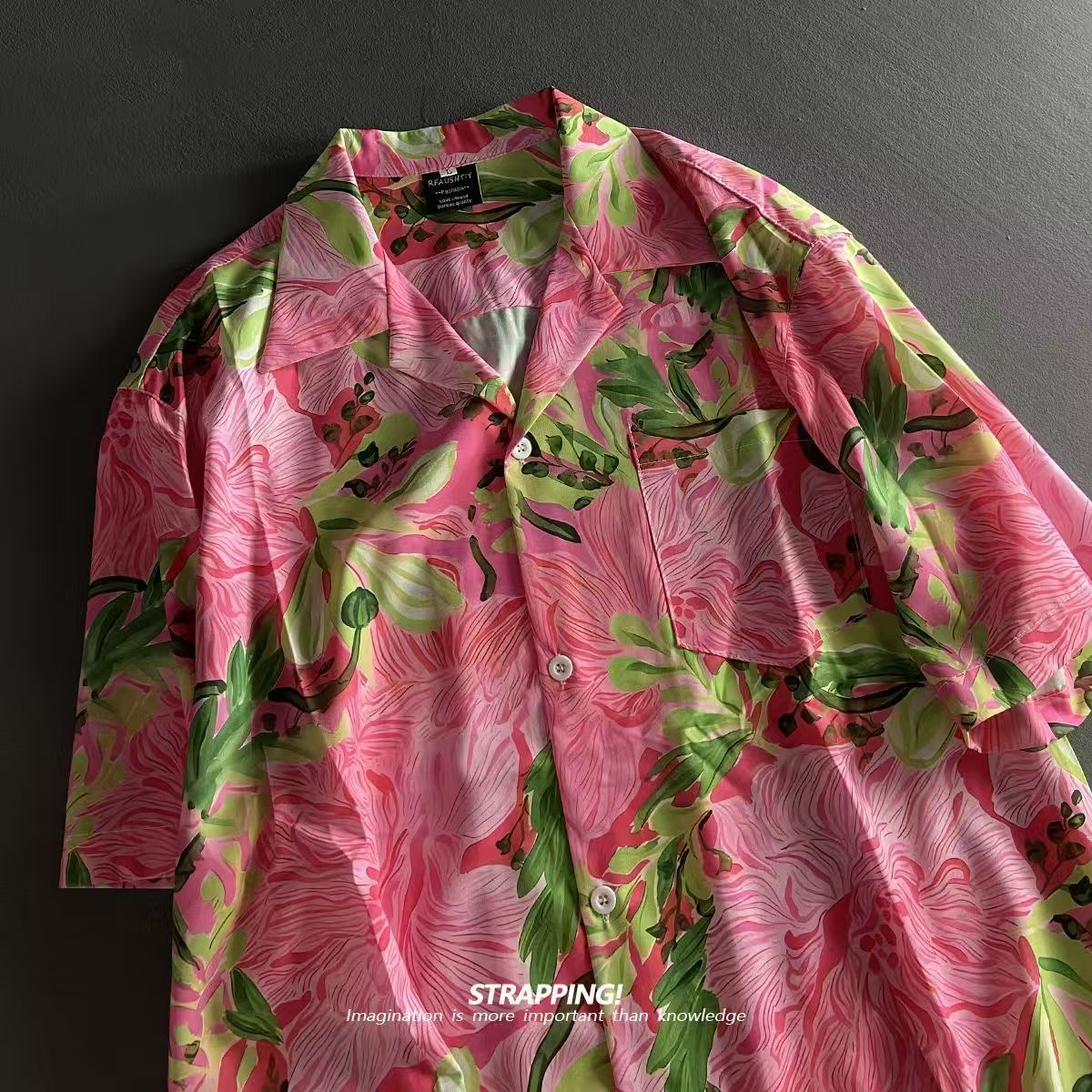 Vintage Hawaiian Floral Shirt - Kemeja Hawaii Kerah Kuba Bunga Grafiti