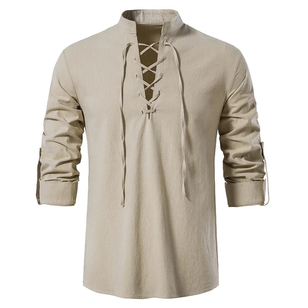 Cosplay antik kemeja bajak lau - Medieval Gothic Lace Up Pirate Shirt ulasan dan harga