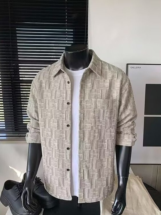 Kemeja kasual lengan panjang b - Corduroy Button Up Shirt Men ulasan dan harga