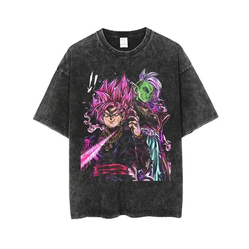 Kaos Goku Black Rose Dragon Ba - Acid Wash Vintage Graphic T Shirt ulasan dan harga