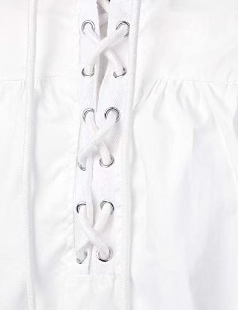 Kemeja Lengan Panjang Kerah Ti - Medieval Gothic Lace Up Pirate Shirt ulasan dan harga