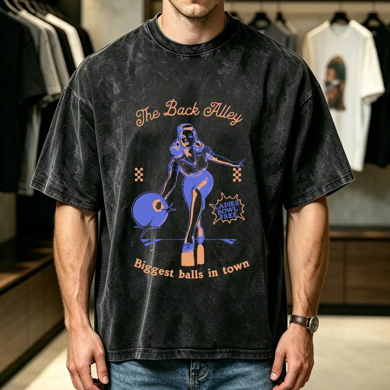 Kaos T-shirt yang sudah dicuci - Short Sleeve Bowling Shirt Retro ulasan dan harga